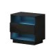 Artiss HANA Black LED Bedside Table with 16-Colour Light, Drawer & 2 Shelves - Modern Design & Easy Assembly Artiss HANA Black LED Bedside Table with 16-Colour Light, Drawer & 2 Shelves - Modern Design & Easy Assembly
