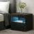 Artiss LED Bedside Table, Particle Board, Black, 48x36.5x44cm, Modern Design with 16-Color Customizable Lighting