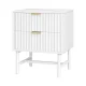 Artiss White Bedside Table with MDF Frame - 2 Drawers, Metal Runners, 43.5x39x55cm - Stylish Bedroom Storage Solution