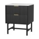 Artiss Bedside Table MDF 43.5x39x55cm Black - 2 Drawers, Stylish Bedroom Storage, Easy Assembly, 1-Year Warranty