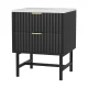 Artiss Bedside Table MDF 43.5x39x55cm Black - 2 Drawers, Stylish Bedroom Storage, Easy Assembly, 1-Year Warranty