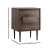 Artiss Bedside Table Nightstand, E1 Particleboard & Metal, Walnut, 45x40x62.5cm, 2 Drawers, Stylish & Functional