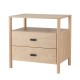 Artiss Bedside Table Nightstand, Pine, 73x45x71.5cm, 2 Drawers, Stylish & Functional Bedroom Storage Solution
