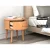 Artiss Enzo Bedside Table, MDF Beech Veneer, 49.5x49.5x50cm, Oak, Curved Design, Scandinavian Style Nightstand