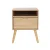Artiss Bedside Table MDF & Ash Wood Pine 43x41x58cm - Nightstand with Drawer, Open Shelf, Anti-Slip Pads
