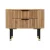 Artiss Bedside Table with 2 Drawers, Paulownia Wood, Pine Finish, 56x42x45.5cm, Metal Legs, Easy Assembly, 1