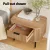 Artiss Bedside Table with 2 Drawers, Paulownia Wood, Pine Finish, 56x42x45.5cm, Metal Legs, Easy Assembly, 1