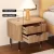 Artiss Bedside Table with 2 Drawers, Paulownia Wood, Pine Finish, 56x42x45.5cm, Metal Legs, Easy Assembly, 1