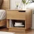 Artiss Pine Bedside Table: E1 Particle Board, 1 Drawer & Shelf, Air Gap Handle, 48x40x48.5cm, Easy-Clean & Anti