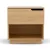 Artiss Pine Bedside Table: E1 Particle Board, 1 Drawer & Shelf, Air Gap Handle, 48x40x48.5cm, Easy-Clean & Anti