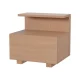Artiss Bedside Table, Pine, 55x46x53cm, 1 Drawer, Particle Board, Easy Assembly, Open Shelf Storage, Durable Design