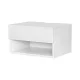 Artiss Bedside Table, Particle Board, White, 40x31x23cm, Floating Nightstand with Drawer, Easy Assembly, 1-Year Warranty