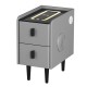 Artiss AIDA Smart Bedside Table 2 Drawers Grey PU Leather, LED Lights, Wireless Charging, Bluetooth Speaker, 45cm Artiss AIDA Smart Bedside Table 2 Drawers Grey PU Leather, LED Lights, Wireless Charging, Bluetooth Speaker, 45cm
