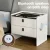 Artiss Smart Bedside Table White - Wireless Charging, Bluetooth Speakers, LED Lights, USB & Type-C Ports