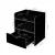 Artiss FARA Black Bedside Table with Drawer & Shelf - Durable 15mm LDF Board, Solid Build, 37x34x45cm, Easy to Clean