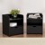 Artiss 2X FARA Bedside Table Black, 1 Drawer with Shelf, 15mm LDF Board, Safe Corners, 37x34x45cm,
