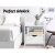 Artiss FARA White Bedside Table with 1 Drawer & Shelf, 15mm LDF Board, Solid Construction, Easy Clean, 37x34x45cm