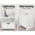 Artiss FARA White Bedside Table with 1 Drawer & Shelf, 15mm LDF Board, Solid Construction, Easy Clean, 37x34x45cm
