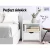 Artiss 2X FARA Bedside Table 1 Drawer with Shelf, 15mm LDF Board, White, Rounded Corners, 37x34x45cm,