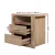 Artiss 2X Bedside Table with 2 Drawers and Shelf, Oak Finish, 15mm Particle Board, 52x40x54cm, TARA Series