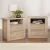 Artiss 2X Bedside Table with 2 Drawers and Shelf, Oak Finish, 15mm Particle Board, 52x40x54cm, TARA Series