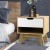 Artiss Iker Bedside Table 1 Drawer with Shelf, White and Oak, 15mm Particle Board, Splayed Legs, 50x39.5x46.5