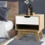 Artiss Iker Bedside Table 1 Drawer with Shelf, White and Oak, 15mm Particle Board, Splayed Legs, 50x39.5x46.5
