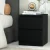 Artiss Pepe Bedside Table Black - 2 Drawers, 15mm Particle Board, Modern Handle-less Design, 40x39.5x50cm, Easy Assembly