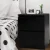 Artiss Pepe Bedside Table Black - 2 Drawers, 15mm Particle Board, Modern Handle-less Design, 40x39.5x50cm, Easy Assembly