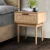Artiss Bedside Table, Rattan Drawer, Particle Board, Wood Finish, 40x30x50cm, Modern Nightstand with Storage