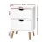 Artiss Bedside Table, Particle Board, White, 40x30x50cm, Scandinavian Style, 2 Drawers, Easy Assembly, Anti-Rust Slides
