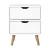 Artiss Bedside Table, Particle Board, White, 40x30x50cm, Scandinavian Style, 2 Drawers, Easy Assembly, Anti-Rust Slides