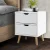 Artiss Bedside Table, Particle Board, White, 40x30x50cm, Scandinavian Style, 2 Drawers, Easy Assembly, Anti-Rust Slides