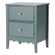Artiss Green Bedside Table with 2 Drawers - MDF, 40x30x50cm, Easy-Clean, Anti-Tip, Ideal for Bedroom & Living Spaces