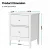 Artiss White Bedside Table with 2 Drawers, MDF Material, 40x30x50cm, Easy Clean, Anti-Tip Kit, Ideal for Bedrooms