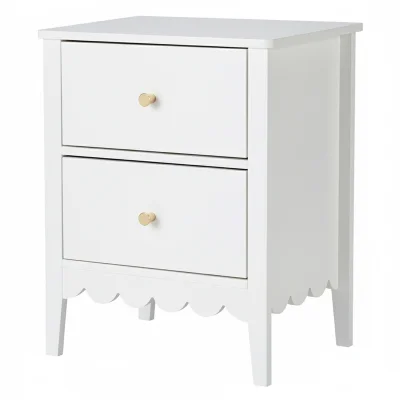Artiss White Bedside Table with 2 Drawers, MDF Material, 40x30x50cm, Easy Clean, Anti-Tip Kit, Ideal for Bedrooms