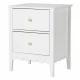 Artiss White Bedside Table with 2 Drawers, MDF Material, 40x30x50cm, Easy Clean, Anti-Tip Kit, Ideal for Bedrooms