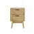 Artiss Rattan Bedside Table with 2 Drawers, Solid Wood Legs, 40x30x54cm, Boho Style, Easy Assembly, Oak Finish