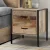 Artiss Barnsly Bedside Table 2 Drawers E1 Board Metal Frame Black Dark Oak 42.5x39x51cm - Modern Nightstand Storage