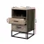 Artiss Bedside Table, Particle Board, 40x38x62cm, Wood Finish, 2 Drawers, Open Shelf, Industrial Style, Easy Assembly