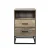 Artiss Bedside Table, Particle Board, 40x38x62cm, Wood Finish, 2 Drawers, Open Shelf, Industrial Style, Easy Assembly