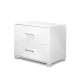 Artiss Bedside Table with 2 Drawers, MDF, High Gloss White, 59x40x51cm - Modern Design, Ample Storage, Easy Assembly Artiss Bedside Table with 2 Drawers, MDF, High Gloss White, 59x40x51cm - Modern Design, Ample Storage, Easy Assembly