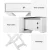 Artiss Qara White Bedside Table with Drawer - Stylish Cross-Leg Design, E1 Particle Board, 20kg Capacity, Easy Assembly