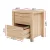 Artiss Bedside Table 2 Drawers, Pine, 48x39x53cm, Beige - MAXI Series, Modern Storage Solution