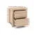 Artiss Maxi 2x Bedside Tables with 2 Drawers, Thick Pine Look, 48x39x53cm, Modern Storage Nightstands, Beige