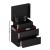 Artiss COLEY Black LED Bedside Table, 2 Drawers, Lift-up Storage, 16-Colour Lighting, 15mm Melamine, 45x35x52
