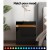 Artiss COLEY Black LED Bedside Table, 2 Drawers, Lift-up Storage, 16-Colour Lighting, 15mm Melamine, 45x35x52