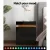 Artiss COLEY Black LED Bedside Table Set of 2 with 16-Colour Lights, 2 Drawers, Lift-up Storage, Particle Board & MDF