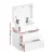 Artiss LED Bedside Table, 2 Drawers, Lift-up Storage, 16-Colour LED, Gloss White, 45x35x52.5cm, Modern Design