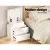Artiss COLEY White LED Bedside Table Set of 2 - 16-Colour Lights, 2 Drawers, Lift-up Storage, Particle Board & MDF, 45x